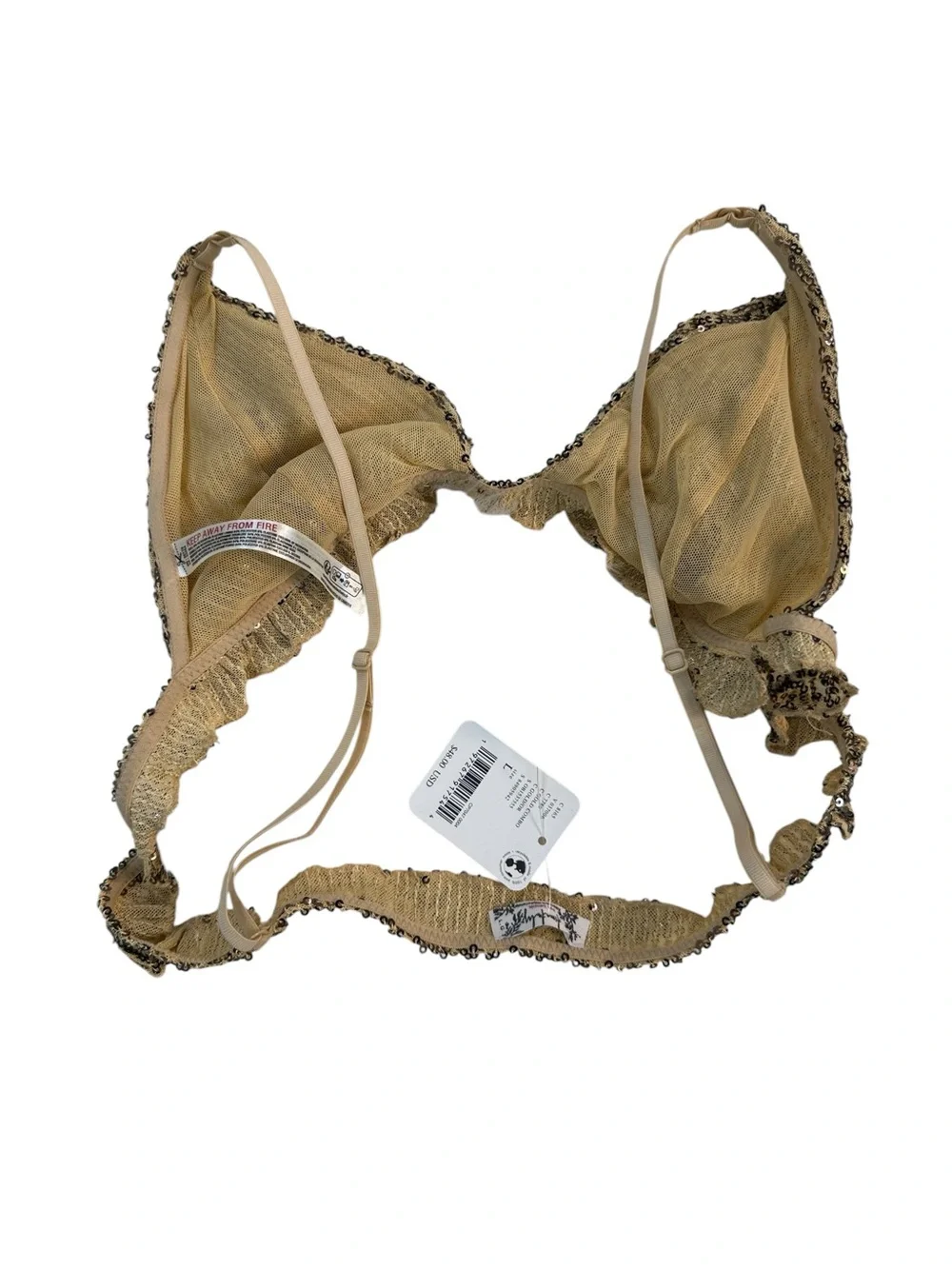 NWT! Free People Gold Rush Bralette size Large